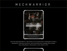 Tablet Screenshot of mechwarrior.com